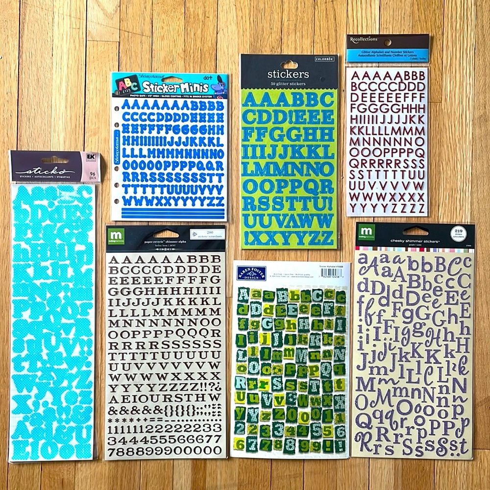 Paper Crafting Scrapbooking Lot of 1000+ Alphabet Stickers - Making Memories